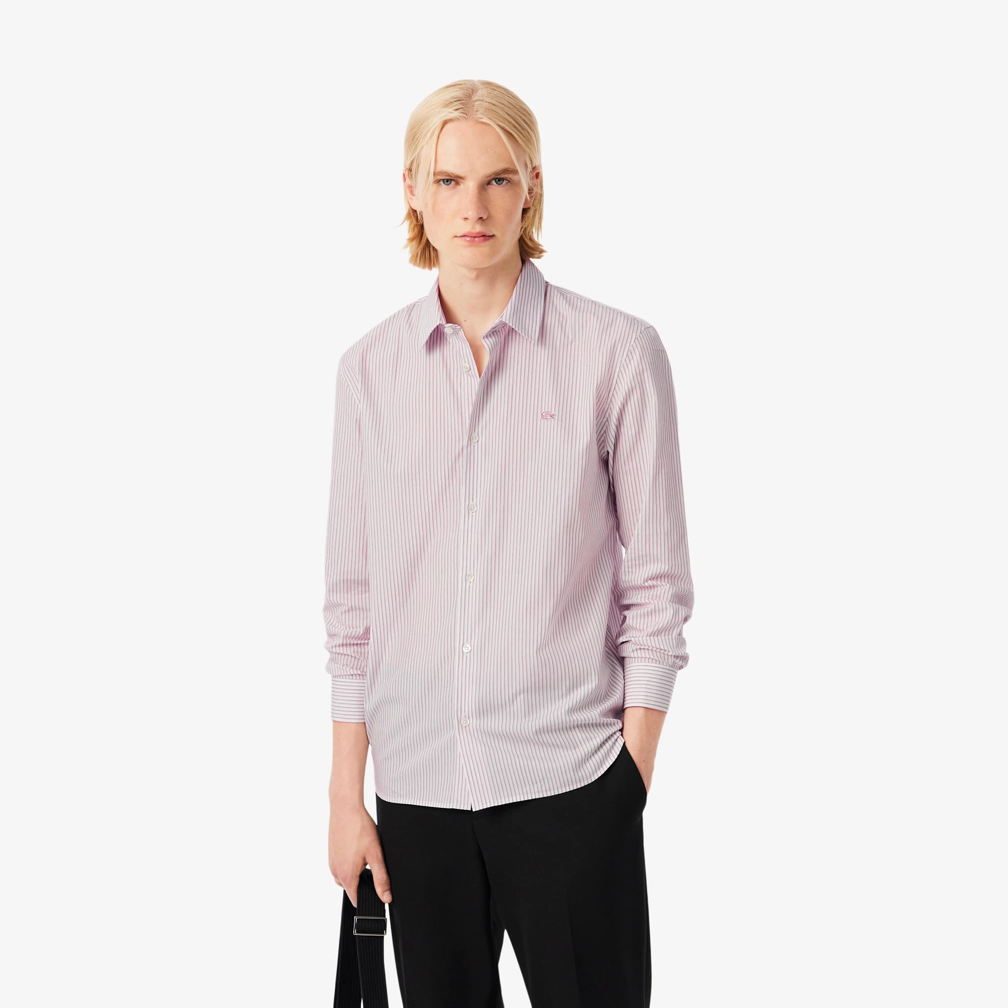Lacoste Men's Regular Fit Striped Button Down Shirt - 15¾ - 40 In Multi