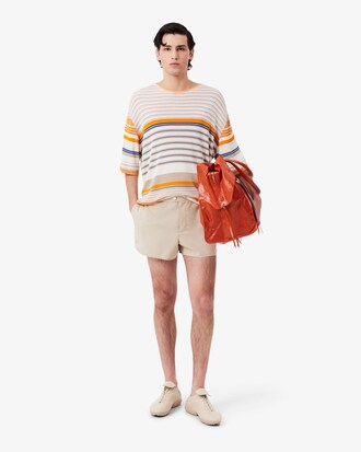 Runway Trim Accent Technical Fabric Shorts