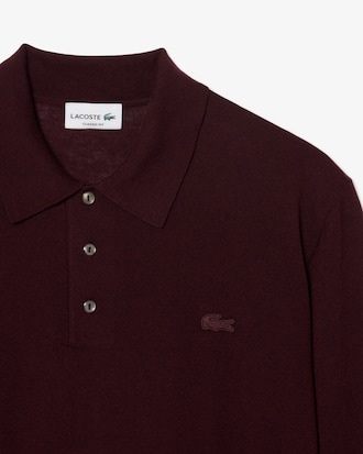 Cashmere Blend Polo Collar Sweater