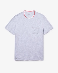 Playera de pijama de manga corta con cuello redondo de tres tonos para hombre