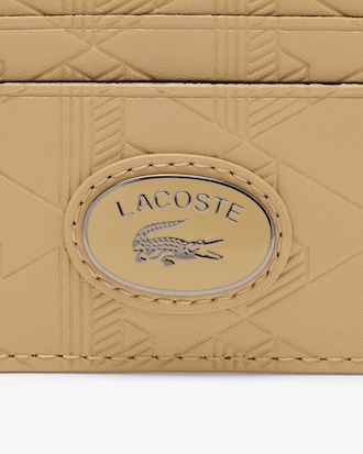 Porte-cartes avec imprim&eacute; monogramme en cuir