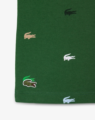 Crocodile Print Cotton T-shirt