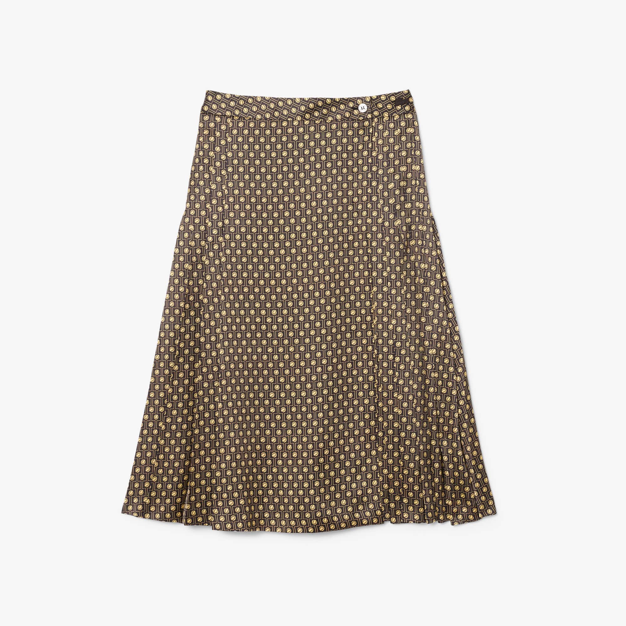 Printed pleated Midi Skirt