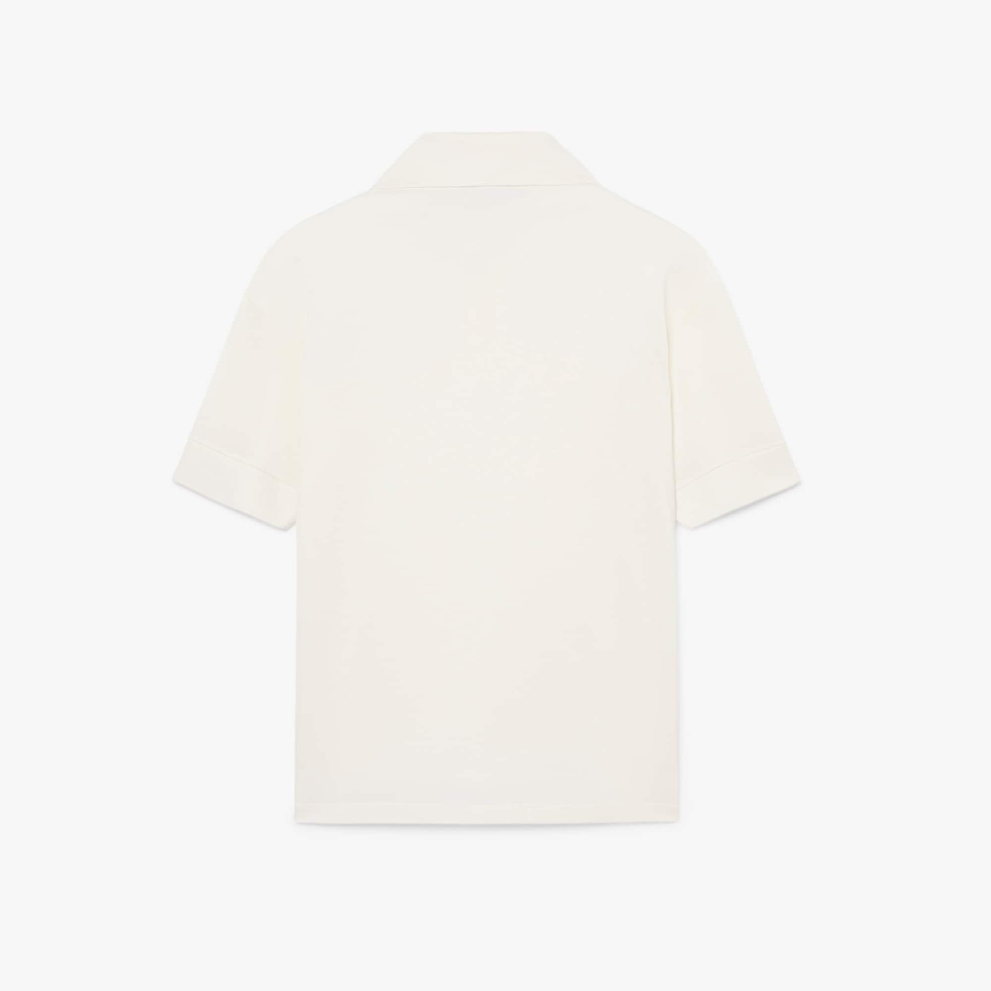 Runway Oversized Silk Piqué Polo Shirt