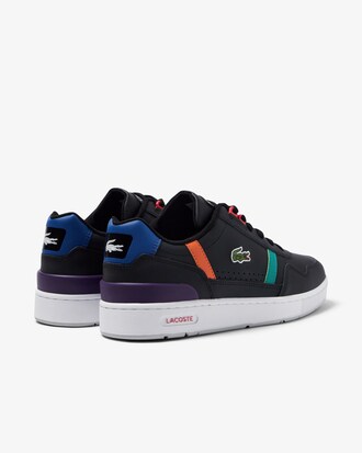 Men's Lacoste T-Clip Leather and Suede Colour-Pop Trainers