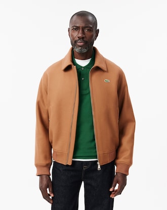 Blouson aviateur en laine zippé rembourré