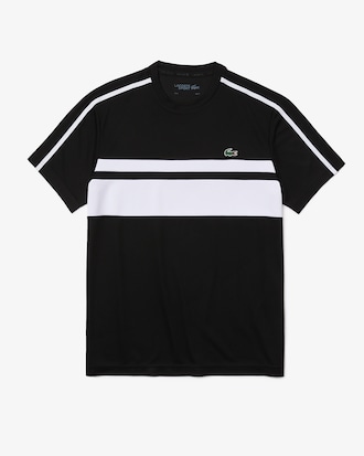 Men&rsquo;s SPORT Breathable Bimaterial Tennis Striped T-shirt