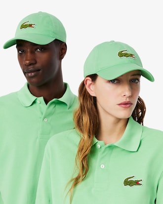 Unisex Crocodile Badge Cotton Twill Cap