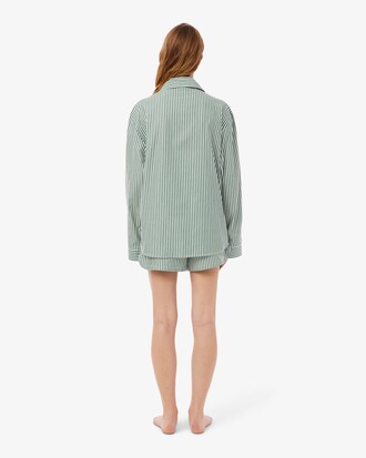 Oversized Striped Poplin Pajama Set