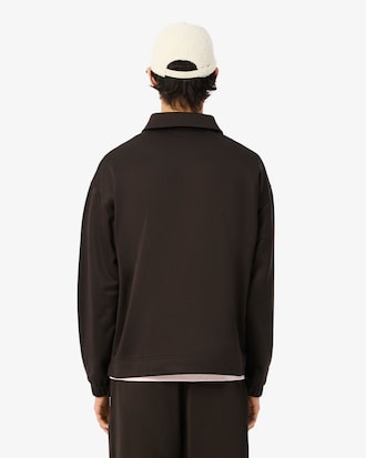 Men's Loose Fit Fleece Polo Sweatshirt