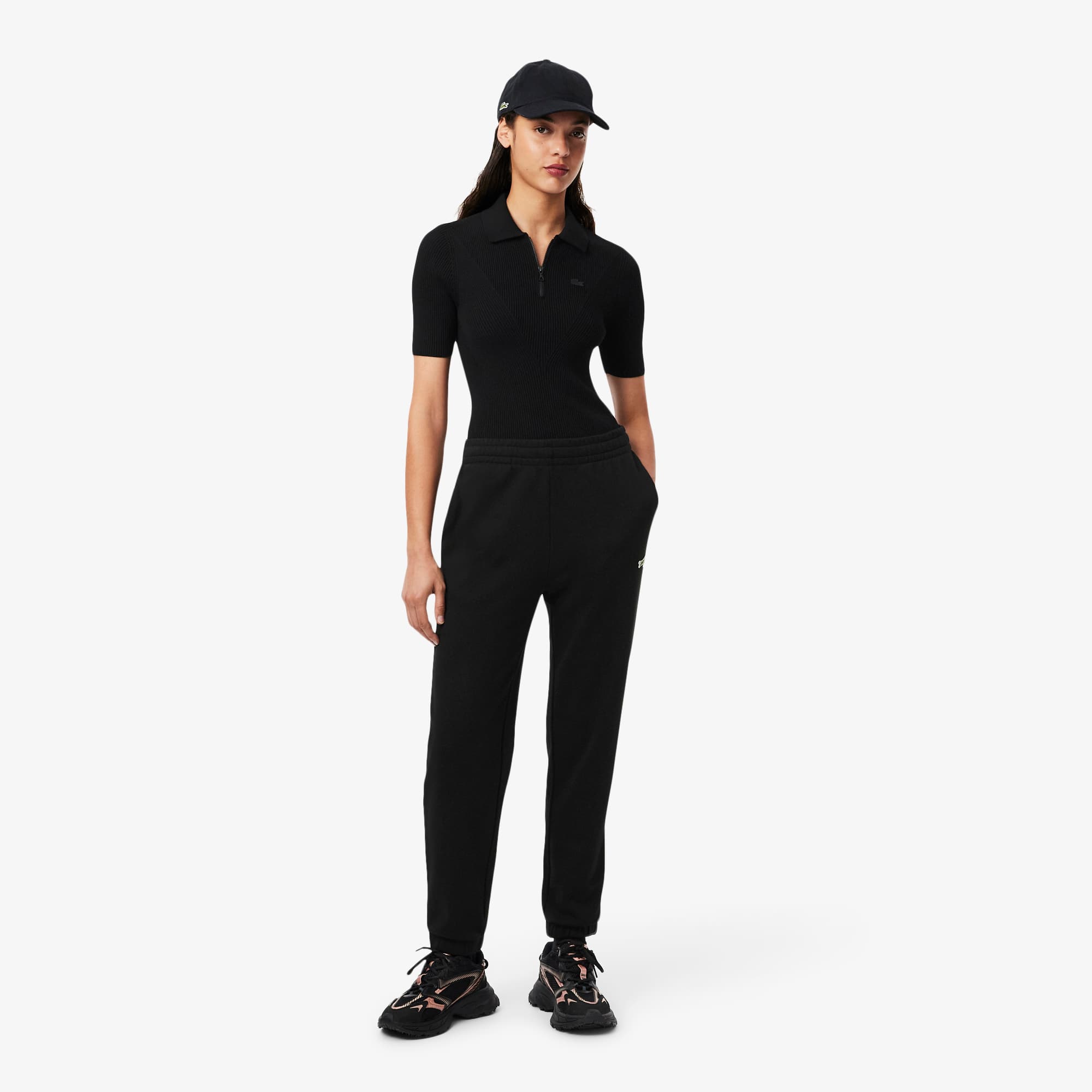 Lacoste Logo-embroidered Track Pants In Black