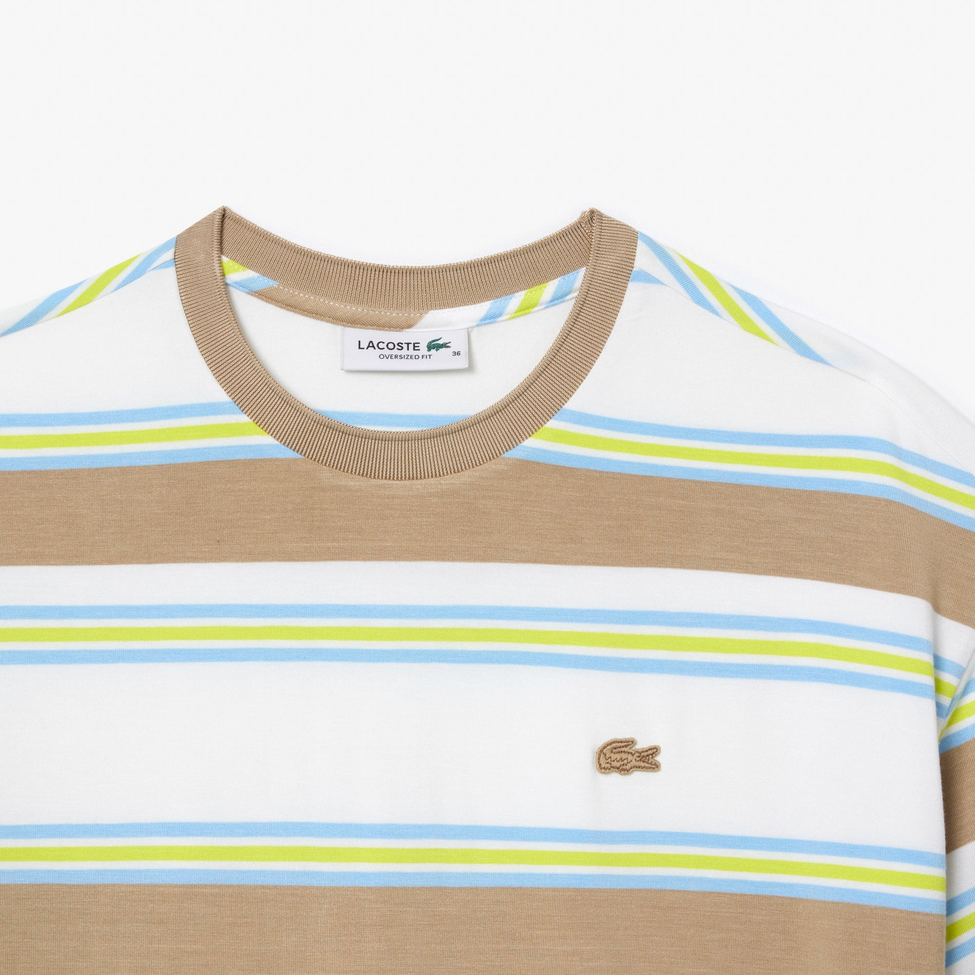 Women's Oversized Striped Cotton T-Shirt - T-Shirts & Tops