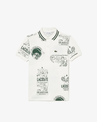 Kids' Graphic Print Cotton Polo