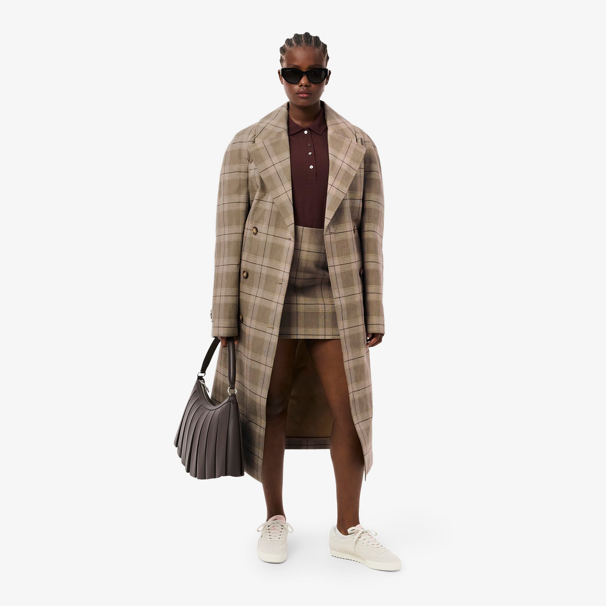 Women's Water-Repellent Plaid Wrap Coat - undefined - New In 2026