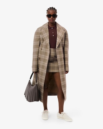 Women's Water-Repellent Plaid Wrap Coat