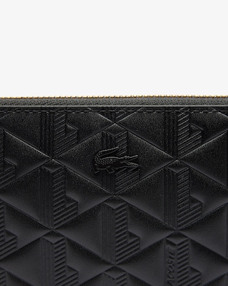 Maheki Embossed Leather Zip Billfold