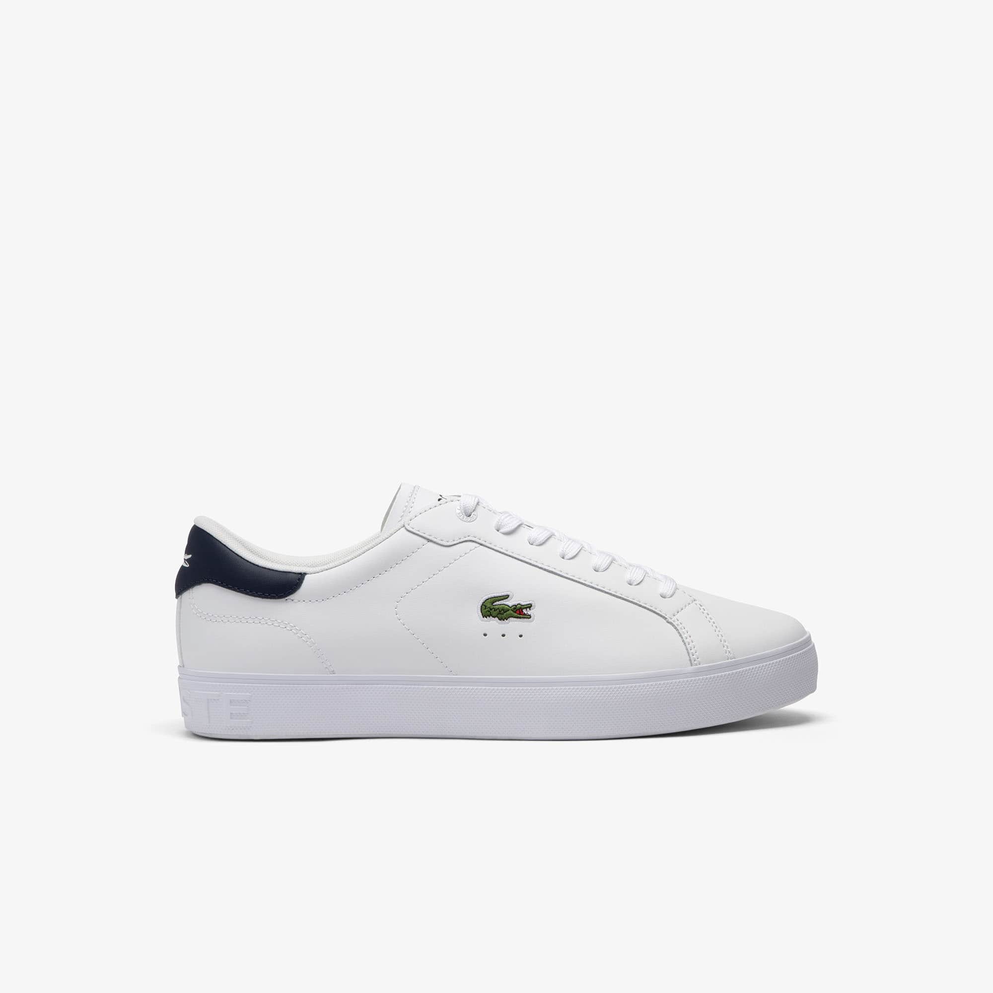 Lacoste Men's Powercourt Graphic Leather Sneakers - 12 In White