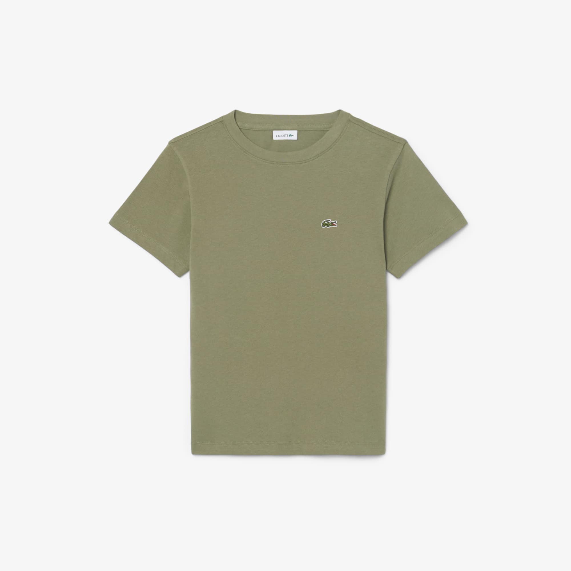 Lacoste Kids' Unisex Cotton Crew Neck T-shirt - 10 Years In Green