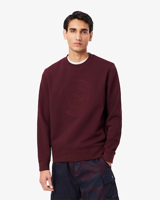 Men's Embossed Logo Piqué Sweatshirt