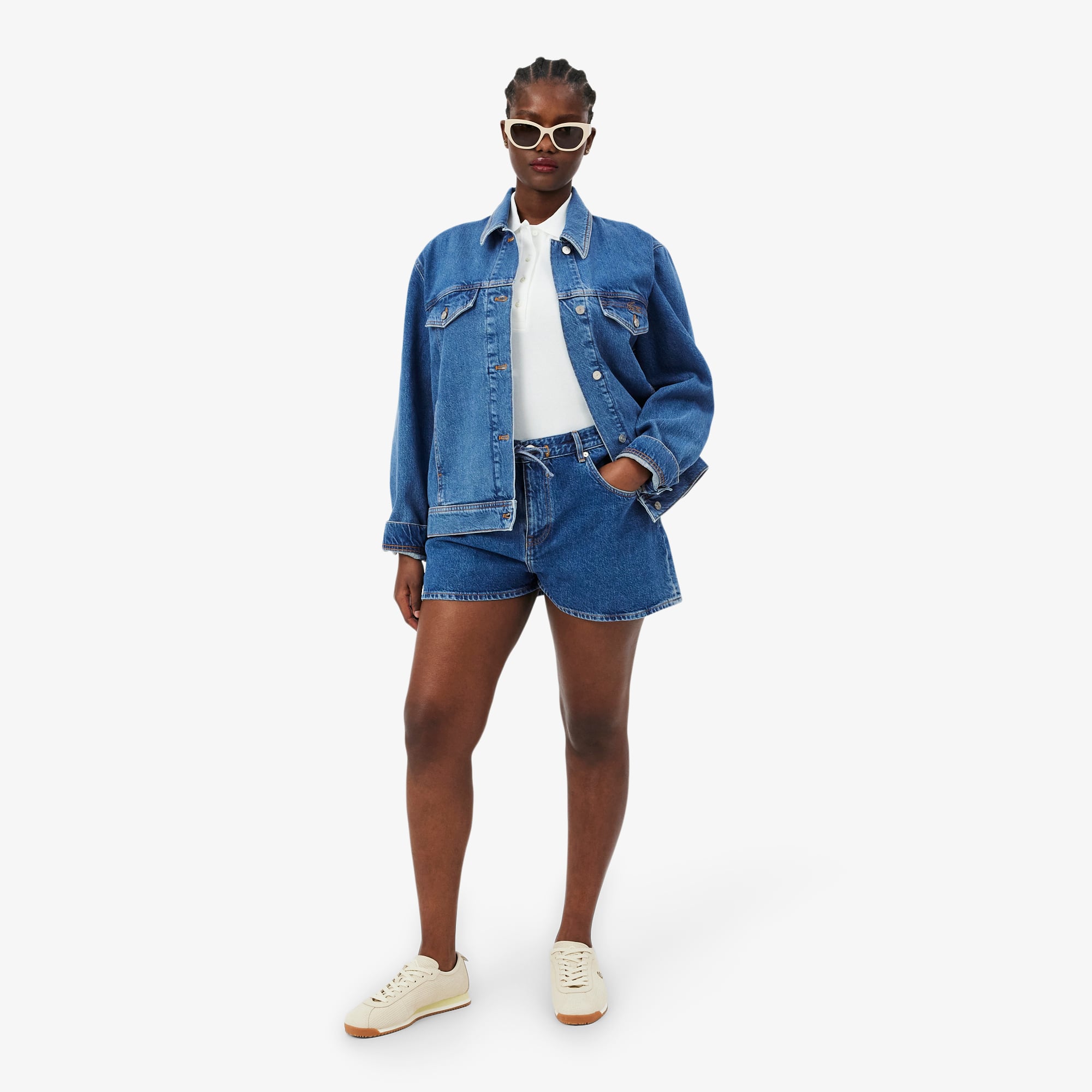Cotton Denim Shorts