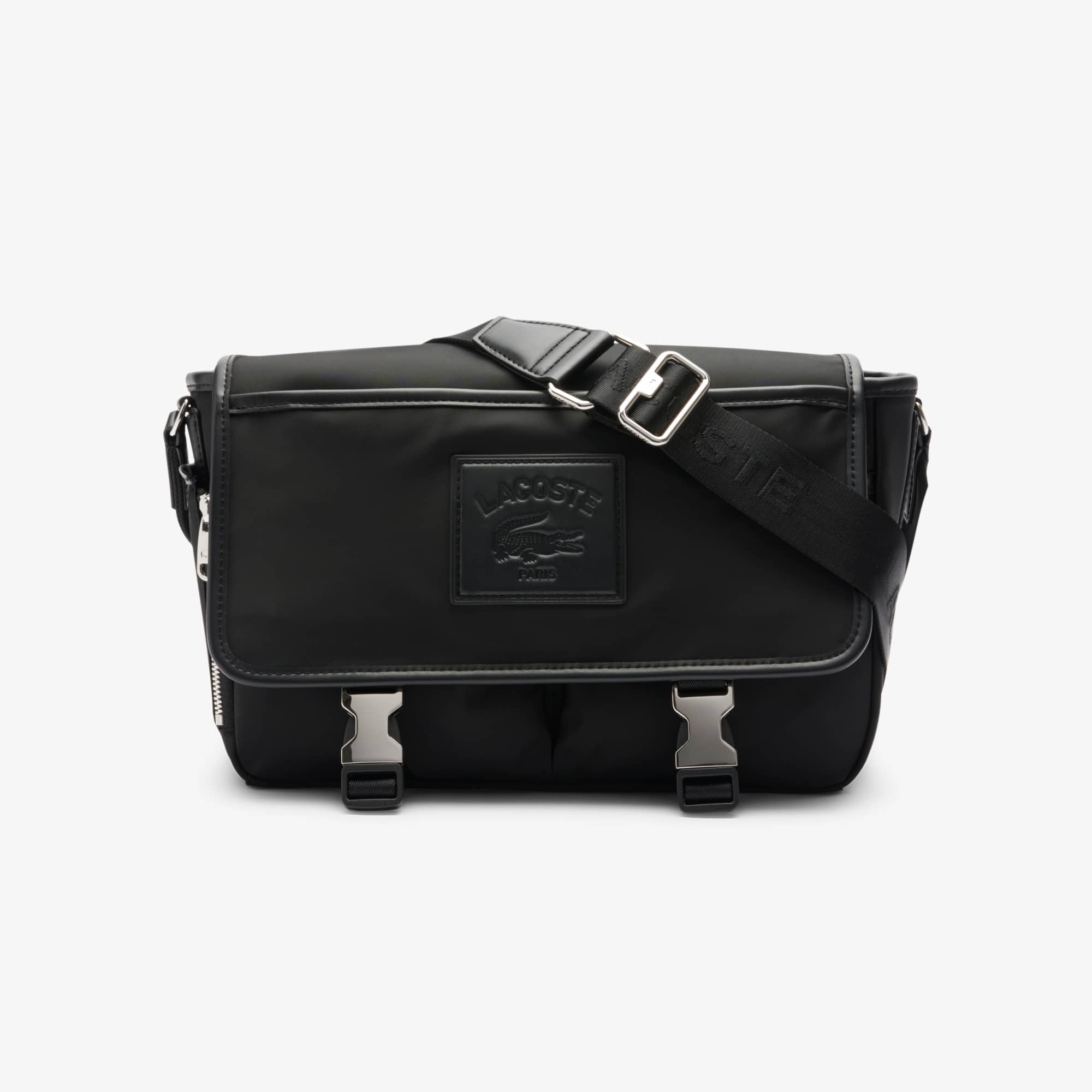 Lacoste Men's  Classic Flap Close Satchel - One Size In Black