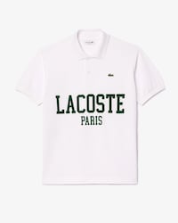 Polo Original L.12.12 floqu&eacute; en petit piqu&eacute;