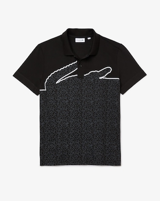 Men's Regular Fit Print Stretch Cotton Piqu&eacute; Polo