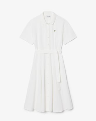 Women's Flared Mini-Piqué Polo Dress