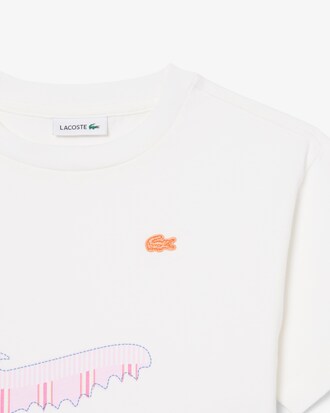 Crocodile Print Cotton T-shirt