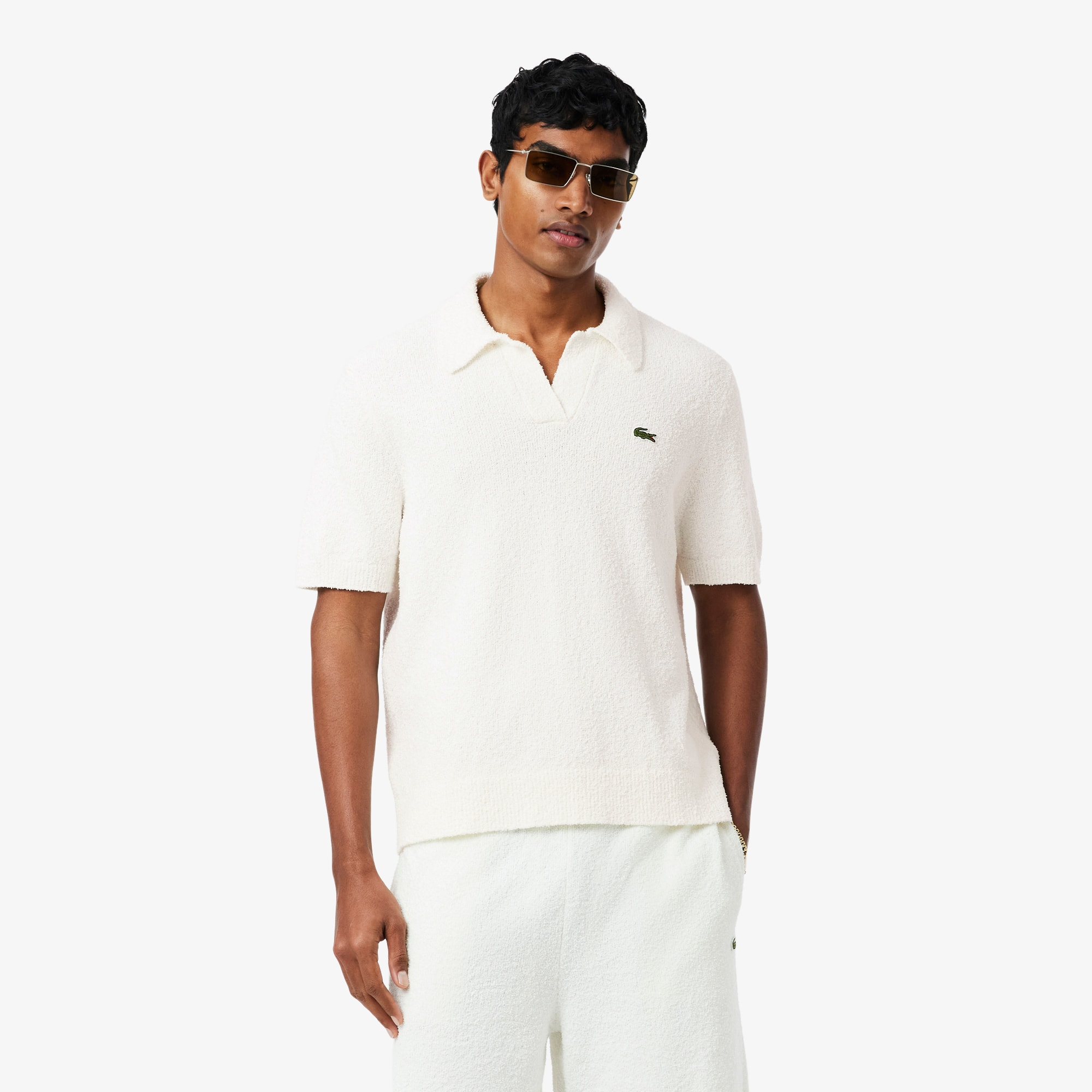 【これからの春の時期に】POLO　白セーター Classic Fit Bouclé Knit Polo - Sweaters & Sweatshirts - New In