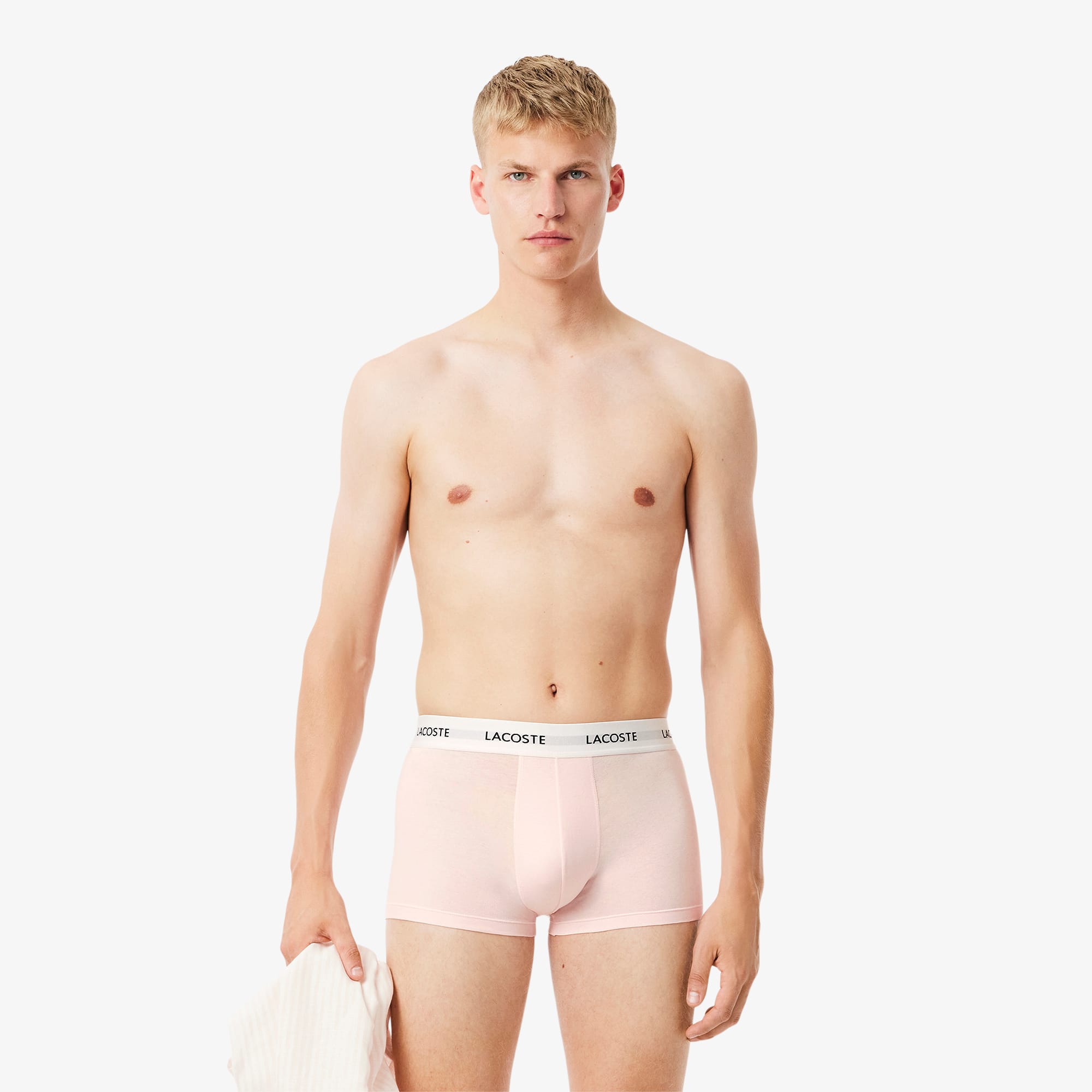 Lacoste Men's 3-Pack Stretch Cotton Trunks