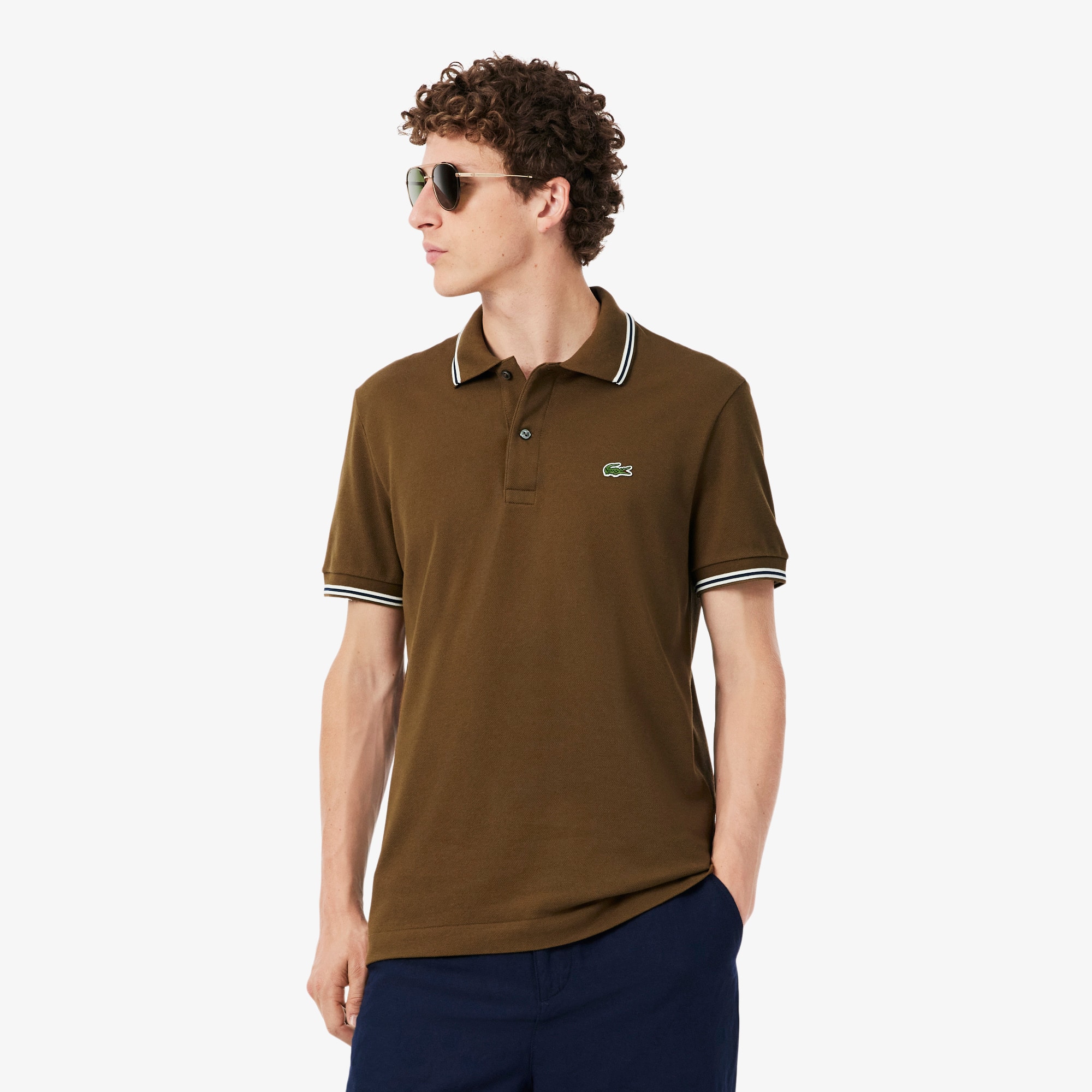 Men's Regular Fit Trim Accent L.12.12 Polo - Polo Shirts - New In
