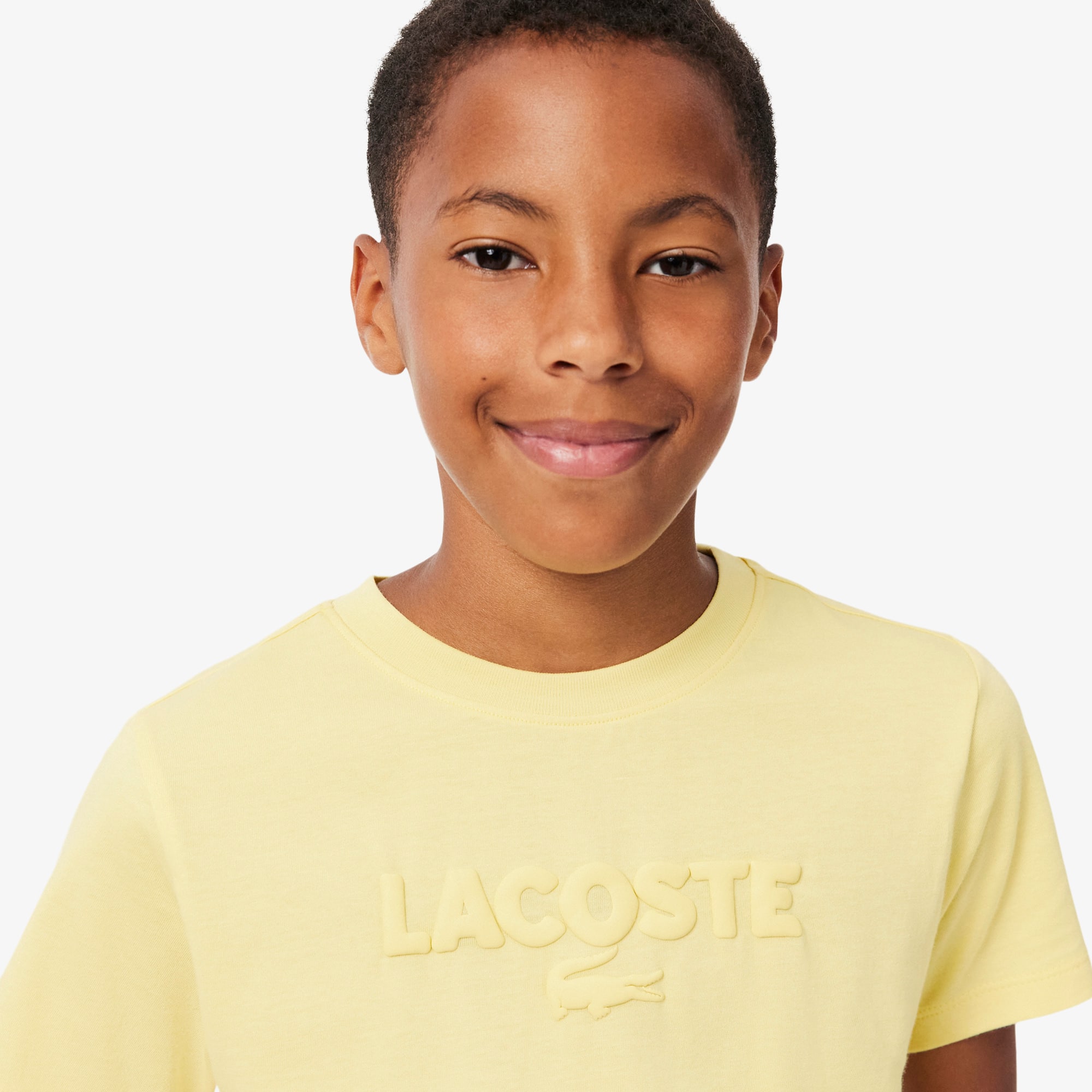 Textured Lacoste Cotton T-Shirt