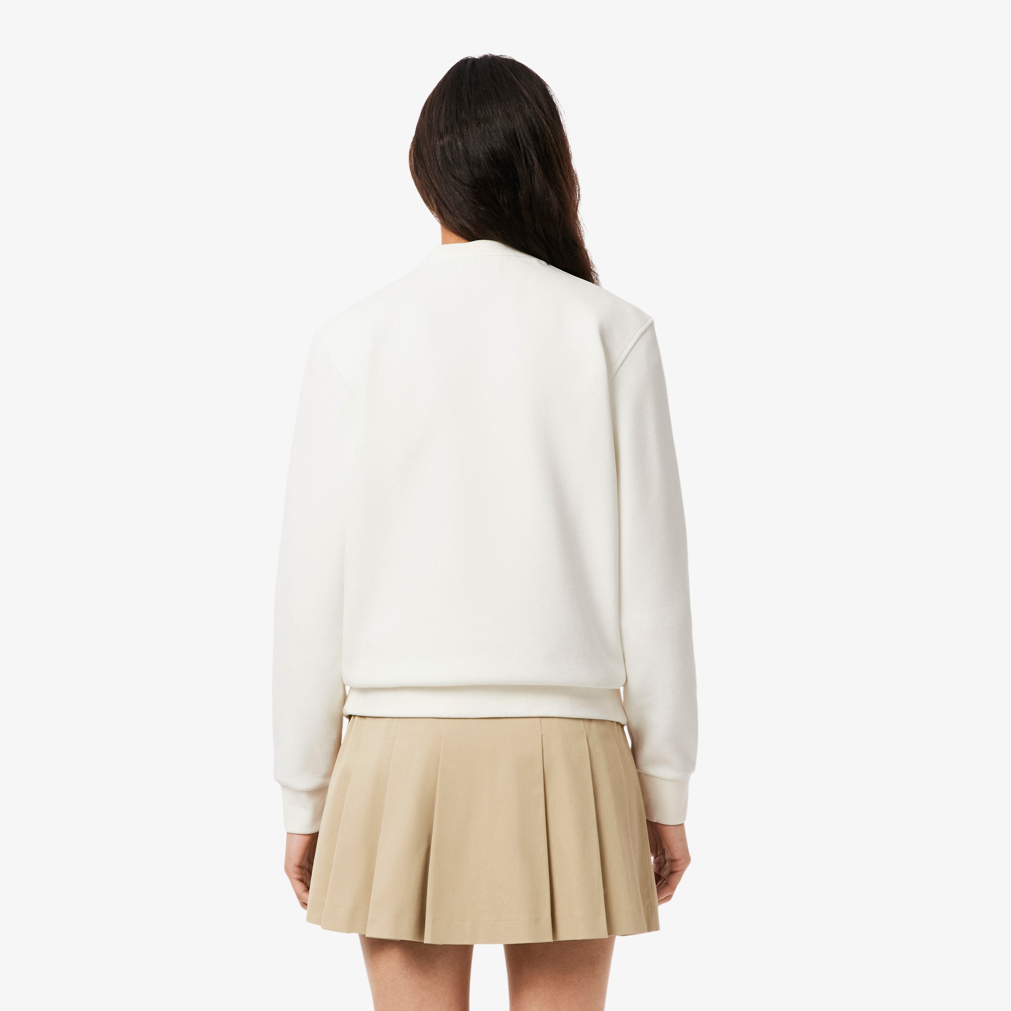 Women's Relaxed Fit Piqué Crew Neck Sweatshirt