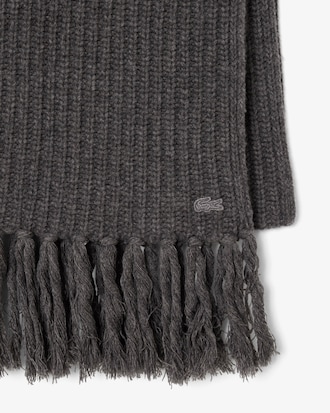 Women's Fringed Wool Scarf