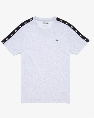 Men's SPORT Crocodile Striped Breathable Piqu&eacute; T-shirt