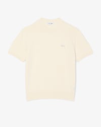 Pull col rond manches courtes coton
