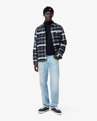 Gorro De Lana Cardada De Punto Acanalado