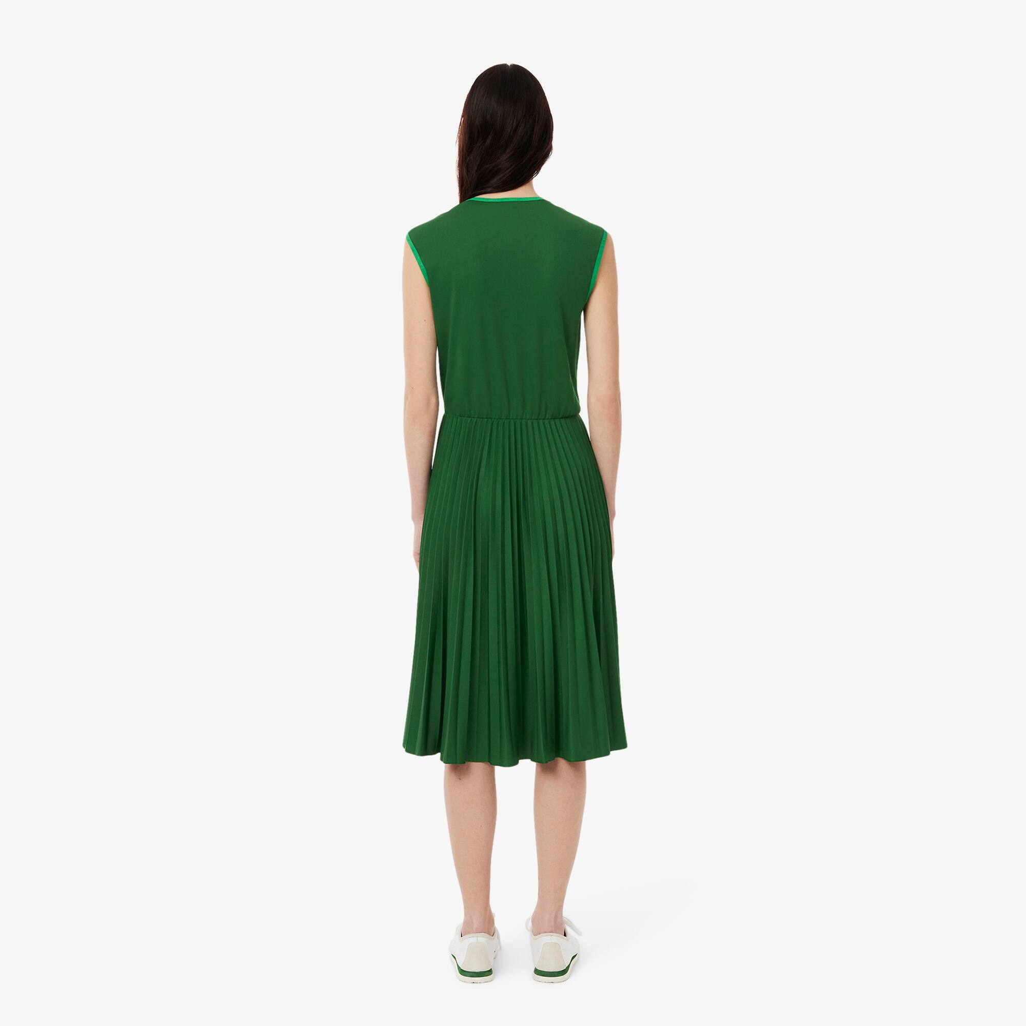 lacoste pleated dress Lacoste Long Sleeveless Pleated Dress