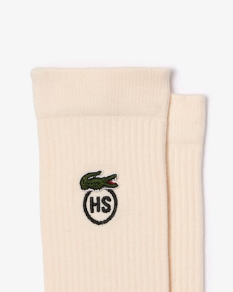 Chaussettes brodées Lacoste x Highsnobiety