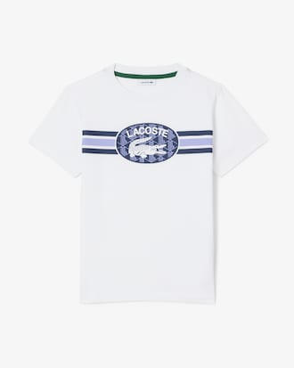 Boys' Monogram Print Cotton T-Shirt