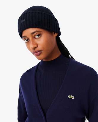 Women's 3D Rib Knit Wool Beanie