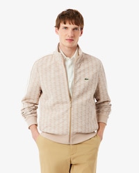 Sweatshirt zipp&eacute; homme Paris jacquard avec monogramme