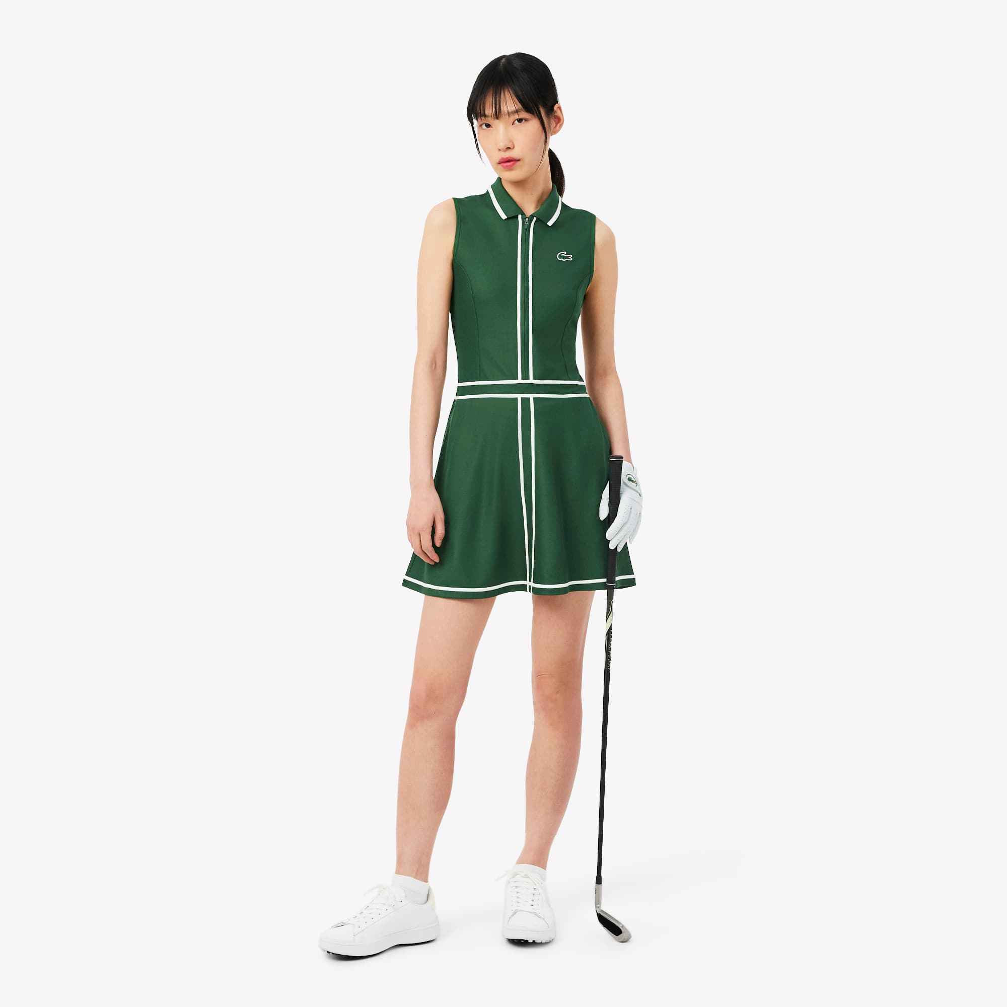 Lacoste Women's Ultra Dry Heritage Trim Golf Dress