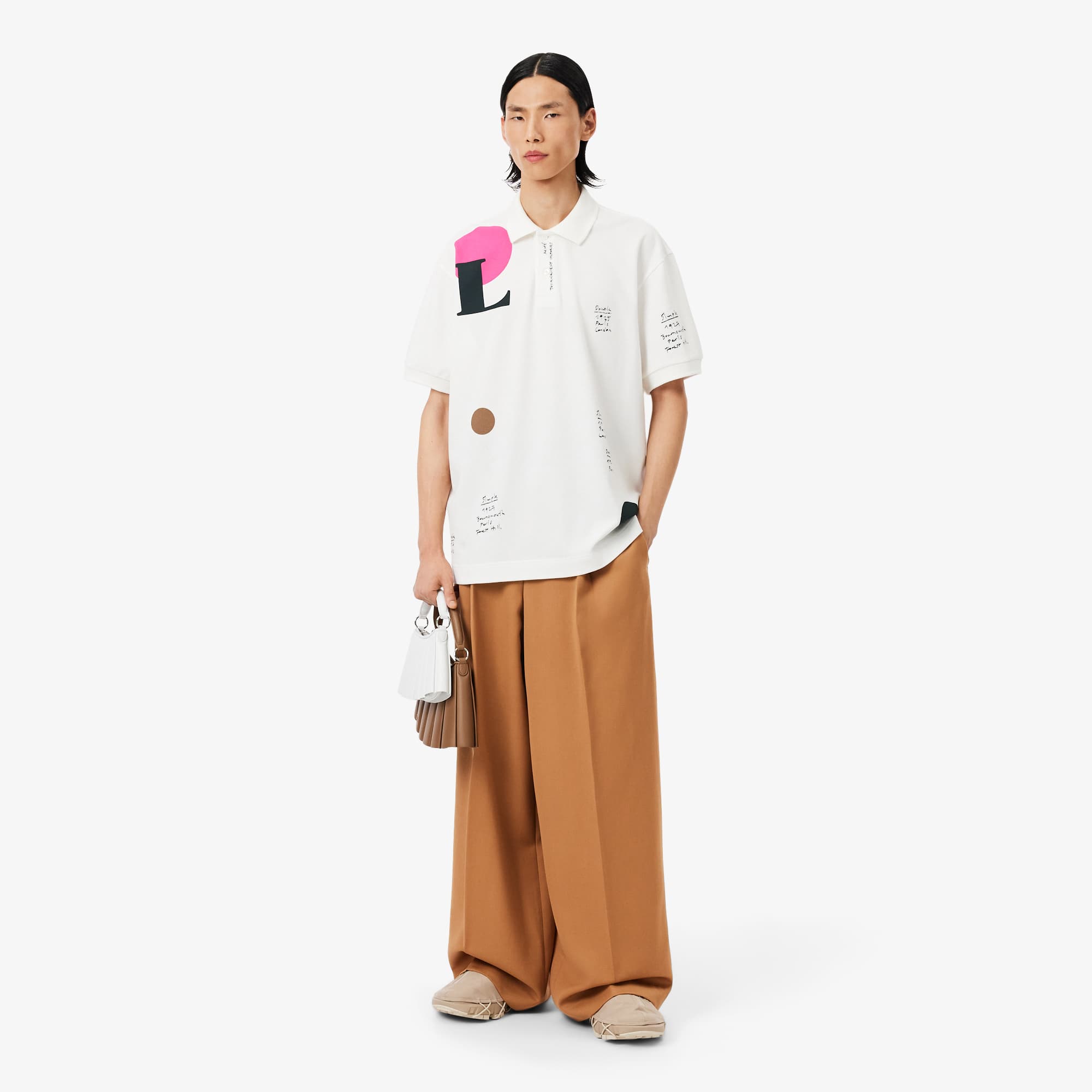 Runway Loose Fit Graphic Piqué Polo Shirt - Polo Shirts - New In