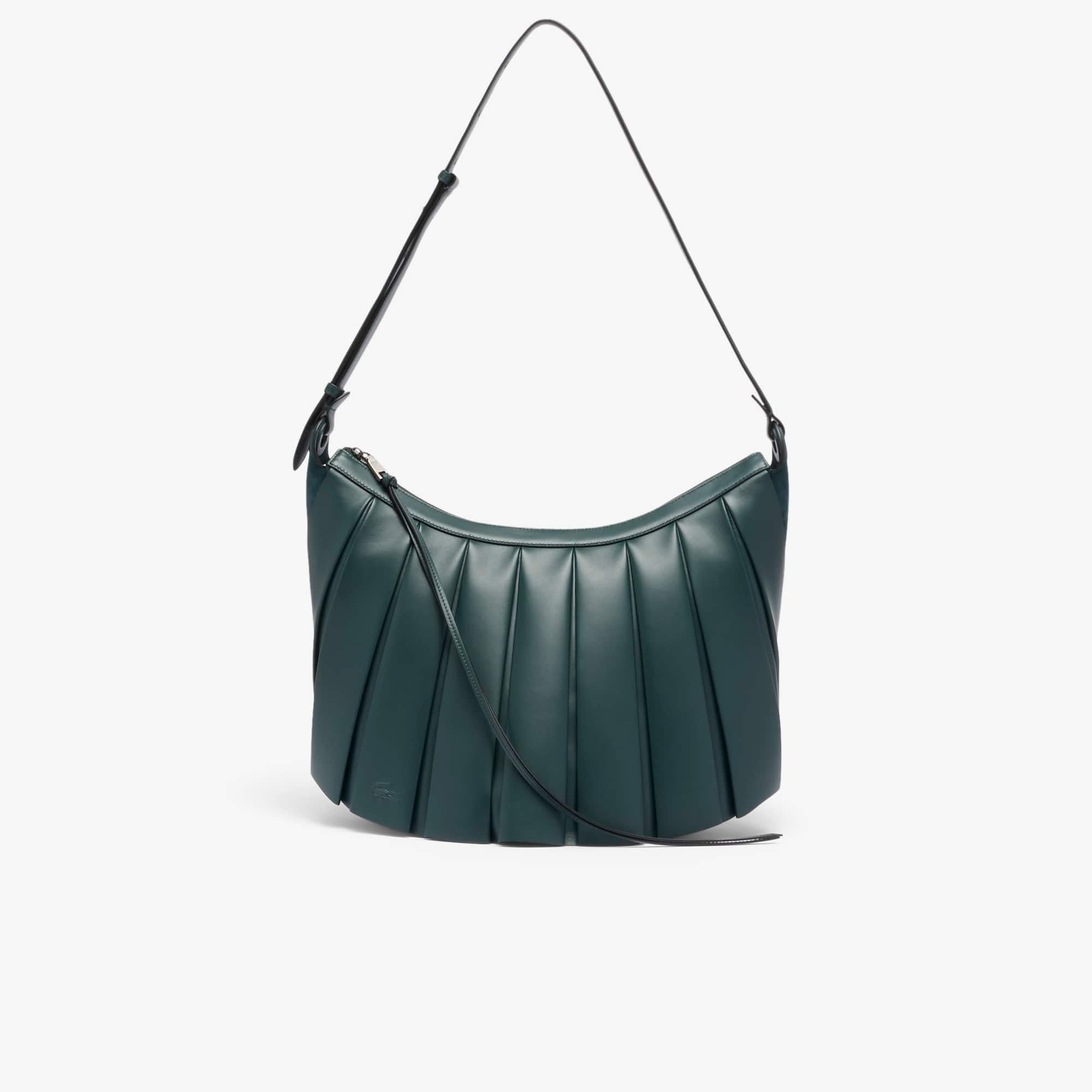Lacoste Runway Xl Lenglen Suede Leather Hobo Bag - One Size In Green
