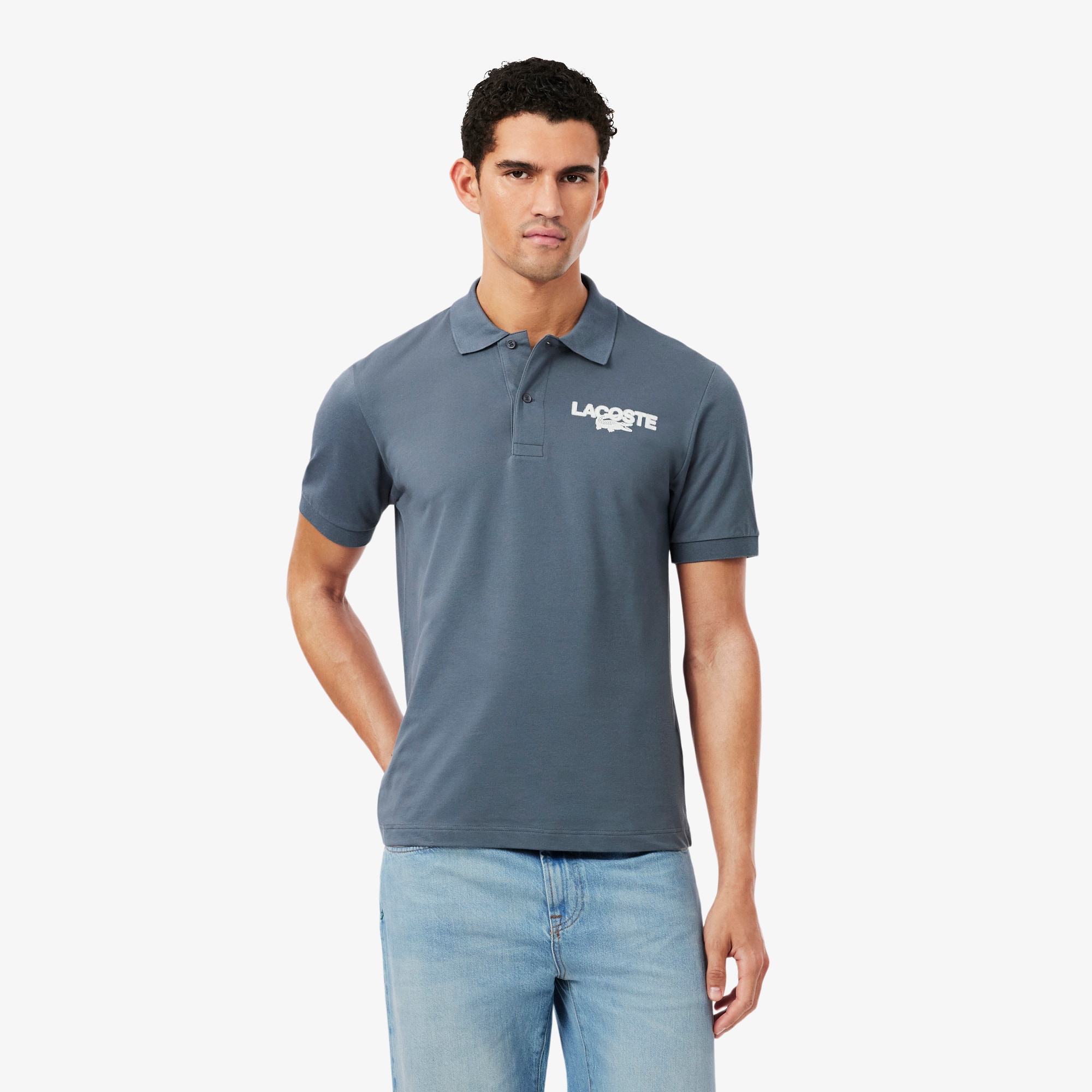 Classic Fit Printed Piqué Polo Shirt