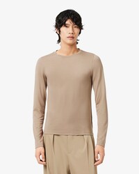 Runway Long Sleeved Silk Piqu&eacute; T-shirt