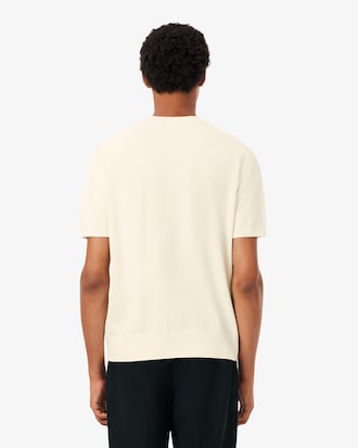 Pull col rond manches courtes coton
