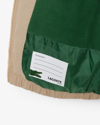 Kids' Embroidered Crocodile Hooded Puffer Jacket